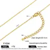 Collar de Acero Inoxidable Cadena para Clavícula Galvanizado al Vacío Oro de 18K Acero de Titanio Cadena en Forma de O Cadena Cruzada Cadena de Ajuste Fabricante Stock Listo