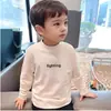 Camiseta de Manga Larga de Primavera para Niños y Niñas Medianos y Grandes De Rong Primavera y Otoño Camiseta Fina de Manga Larga Camiseta Básica Infantil Moderna