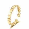 Europeu e Americano Transfronteiriço Simples Anel de Amor Feminino Ins Cobre Galvanizado 18k Ouro Anel de Dedo Moda Viajante Abertura Anel de Dedo