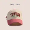 Gorras para niños y niñas, estilo coreano para primavera y otoño, gorra de béisbol versátil de moda con protección solar y bordado de letras