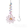Colgante de Flor Pequeña de Cristal de Colores Envuelto en Alambre Hecho a Mano Colgante para Coche al Aire Libre Decoración Cruzada de Cuentas Artículos Transfronterizos
