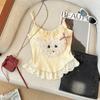 Nuevo Estilo Coreano Encaje Cachorro Sling Chaleco con Almohadilla en el Pecho Ropa Interior Ropa Exterior Ajuste Delgado Curvado Tubo Ropa Interior