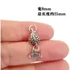 Colgante de Aleación de Plata Antigua Estilo Retro Colgante de Flor de Loto Mariposa Pulsera de Cristal DIY Anillo para Correr Accesorios de Borla Venta al por Mayor