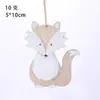 Enfeites de Natal de desenho animado transfronteiriços, pingentes de pelúcia de madeira, decorações de rena e estrela, enfeites para pendurar na árvore de Natal