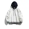 Ropa Vintage 25 Otoño Estilo Japonés de Moda Pareja Holgada Casual Falsa de Dos Piezas Sudadera con Capucha para Hombres y Mujeres