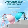 Suministros de Botella de Agua para Mascotas de Venta Caliente Transfronteriza, Botella de Agua Redonda para Uso al Aire Libre, Dispensador de Agua Portátil Plegable para Gatos y Perros