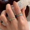 Menta Glacial Súper Blanco Fritillaria Anillo Azul Esmalte Diseño de Nicho para Mujer Anillo de Dedo Lujo Ligero Anillo de Dedo de Alta Calidad