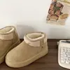Novedad Otoño/Invierno 2026 Botines Gruesos de Moda Casual con Forro de Felpa para Estudiantes, Zapatos Cálidos para Mujer, Zapatos de Algodón, Transfronterizo