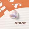 Pérola de Imitação Japonesa Facetada Laser Pêssego Coração Meia Pérola DIY Acessórios de Resina Brincos Presilha de Cabelo Material para Capa de Celular Atacado