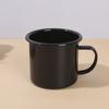 Comercio Exterior Transfronterizo Taza de Esmalte para Acampar Borde Negro Rizado Tarro de Hierro Engrosado para Té Marca Colorida Impresa Taza de Agua Taza de Esmalte