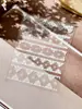 Pegatinas de Uñas Largas de Encaje en Relieve, Estilo Ultra-Hada Deseo Puro, Decoraciones Adhesivas Huecas de Encaje Blanco Venta al por Mayor