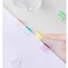Clip de presión transparente de colores para estudiantes, sujetapapeles con prueba anti-rizado, clip de carpeta colorido de empuje y extracción para almacenamiento fijo, clip organizador de documentos