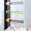 Roupas criativas penduradas Rod Indoor 8-hole Window Frame Hanging Drying Rack Dormitório Hanging Rod Travel Portable Drying Rack Rod