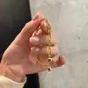 Moda Medieval Versátil Pulsera de Cadena Azul Quemado Diseño de Corazón Rojo Dorado Joyería Elegante Retro de Gama Alta