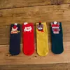 Calcetines de Navidad para mujer, otoño e invierno, año de nacimiento, calcetines rojos, calcetines para mujer, algodón, calcetines de algodón, calcetines de tubo de dibujos animados tridimensionales