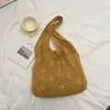 Bolsa de Tricô Estilo Preguiçoso para Mulheres 2026 Nova Moda Primavera e Verão Bolsa de Ombro para Férias Bolsa Tote Grande Capacidade para o Dia a Dia