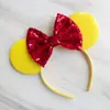 Acessórios de cabelo do Mickey transfronteiriços bordado lantejoulas laço faixa de cabeça de festa faixa de cabeça de parque de diversões férias acessórios de cabelo infantis pronta entrega