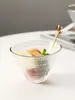 Tazón de Helado Estilo Japonés de una Bola Transparente Boca Ancha Forma de Cono para Pudín Yogurt Postre Vaso Pequeño Ins