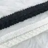 Cinta Tejida de Hilo de Felpa Blanco y Negro en Stock Adorno de Cinta Cinta de Flecos Decoraciones para Bordes de Ropa Accesorios para el Cabello DIY