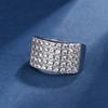 Nuevo anillo de diamantes de lujo para mujer, ligero y elegante, con diseño de nicho, ancho y lleno de diamantes, joyería de alta calidad para mujer.