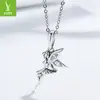 Colgante de Plata Ziyun Más Vendido Moda Europea y Americana Hada de las Flores Accesorios de Cobre Chapado en Platino para Mujer, Cuentas Delicadas para Manualidades Girly