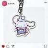 Llavero de Patinaje sobre Hielo Sanrio Estilo Japonés, Colgante Doble Transparente de Acrílico, Lindo Accesorio de Llavero para Mochila de Dibujos Animados