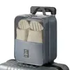 Bolsa Portátil para Guardar Zapatos para Viajes, Bolsa para Zapatos Doble Capa a Prueba de Polvo, Gran Capacidad, Bolsa Transparente Sencilla para Zapatos