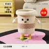 Papelera de Cocina para el Hogar uforu, Elegante, Sin Tapa, con Anillo de Presión, Papelera de Plástico Creativa para Dormitorio y Baño