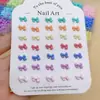 Accesorios Coloridos de Resina para Uñas Lazo Accesorios DIY para Uñas Pendientes Funda de Teléfono Móvil Accesorios de Uña Portátiles