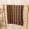 Manta de Sofá Waffle Cobertor de Tricô Cobertor para Soneca no Escritório com Ar Condicionado Manta de Avião Manta de Lazer Cobertor de Cama Cobertor Pequeno