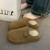 Sapatos Birkenstock Plataforma de Solado Grosso, Meias-Pantufas Fechadas para Mulheres, Novos Sapatos Birkenstock Slip-On Preguiçosos de Outono 2025