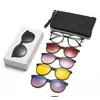 Nuevo Modelo 2024 Gafas de Sol de Cinco Lentes Polarizadas con Cinco Clips Gafas de Sol de Moda para Hombres Ciclismo Monturas de Gafas Coloridas Transfronterizas para Mujeres
