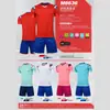 Atacado novo conjunto de roupas de treino de futebol infantil adulto manga curta secagem rápida respirável estudantes time esportivo roupas de futebol