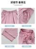Pantalones de Abuela Azules de Corte Holgado para Mujer, Verano 2026 Nuevos Pantalones tipo Zanahoria Cropped Casual de Cintura Alta para Mujer Petite de Hielo