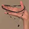 Nuevo Collar Retro con Borlas Estilo Chino para Mujer, Estilo Bohemio, Estilo Étnico, Temperamento Único, Accesorio de Collar para Clavícula Inspirado en el Zen