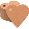 Etiqueta Amazon dia dos namorados casamento couro de vaca vermelho coração de amor furo cartão em branco decoração etiqueta de presente