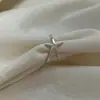 Nuevo Anillo de Estrella de Mar Estilo Japonés y Coreano para Mujer Simple Nicho Estilo Vacacional Viaje Diario Apertura Estrella Anillo Ajustable Marea