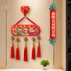 Decoración Colgante de Puerta de los Cinco Dioses de la Riqueza de Año Nuevo para Mudanza y Inauguración de Casa, Borla en Relieve, Nudo Chino Festivo para Entrada de Sala de Estar