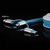 Cable de datos telescópico metálico tres en uno línea de carga de tres cabezales regalos de comercio exterior personalizados línea de carga rápida uno a tres