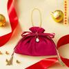 Bolsa de Dulces para Boda, Bolsa de Dulces para Boda China de Alta Gama, Bolsa de Terciopelo con Borla de Mano para Souvenir, Bolsa de Dulces para Boda