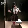 Semi-Dulce y Atractivo Sexy Pura Uniforme de Falda Corta Dividida de Estilo Academia de Tentación para Role-Playing de Estudiante Jk Atuendo Erótico