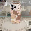 Capa de celular de urso fofo de desenho animado tela cheia 18promax Apple 17Promax adequada para 16Promax camada dupla 15