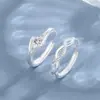 Anillo Versátil de Personalidad Plateado Galvanizado de Plata S999 de Alta Calidad para Mujer, Joyería de Anillo de Corona con Diamante de Seis Garras de Lujo Ligero