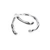 Anillo Irregular de Media Luna para Mujer, Moderno y Único, Anillo Abierto de Perla de Alta Gama para el Día a Día, Anillo Dulce y Fresco para el Dedo Índice, de Moda