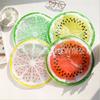 Almohadilla Refrigerante Redonda para Mascotas de Gel Puro Dibujos Animados de Frutas PVC Cojín Refrigerante de Verano para Oficina Almohadilla Refrigerante para Mascotas
