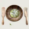 Acácia 24cm Tigela Grande de Madeira Tigela de Salada Mixer Conjunto de Três Peças Garfo de Madeira Garfo para Misturar Salada