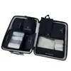 Nova bolsa de armazenamento catiônica à prova d'água de sete peças para viagem bolsa organizadora de bagagem multi-especificação roupa íntima terno portátil