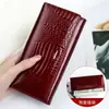 Carteira Versátil de Couro Genuíno Moda Slot para Cartão Multifuncional Clutch Porta-Moedas Mais Vendido Coleção Slot para Cartão Atacado