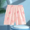 Pijamas para niños, Pantalones cortos de manga corta de algodón puro de verano para niños, Trajes delgados de ropa para el hogar para niñas, Ropa acondicionada para niños grandes