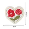 Patch de Bordado de Flor de Amor Pastoral Carta LOVE Coração Patch Termocolante Decoração para Roupas Bolsas Bordado